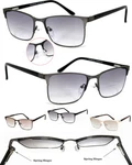 Square Metal Frame Light Tinted Bifocal Sunglasses Reader UV400 Spring Hinge. Fixed Price $13.99.