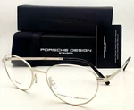New Porsche Design Eyeglasses P'8306 B 51-18 Shiny Silver Round Titanium Frames. Fixed Price $539.99.