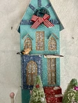 Cody Foster Christmas Light Up Glitter Blue Townhouse, Nib. Fixed Price $61.00.