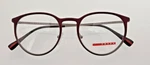 Prada VPS50H U6V-101 Burgundy- Gunmetal Grey Full Rim Glasses 50-19-140. Fixed Price $199.99.