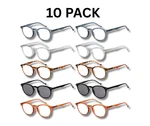 Eyekepper 10-PACK Oval Round Reading With Spring Hinges + Sunglasses 2.2. Fixed Price $27.97.