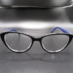 Sa 6002 Cat Eyeglass Frames Black Front Blue Temples 53-16-140 Womens. Fixed Price $39.32.