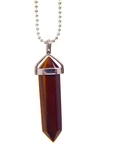 Butw Sterling Tiger Eye Healing Crystal Point Pendant Necklace 2127K. Fixed Price $19.99.