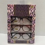 Nicole Miller Multicolored 3 Pack Reading Glasses +1.50 Nib. Fixed Price $29.99.
