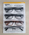 4 Pack Foster Grant Reading Glasses +2.00 Tortoise Shell Xtra Sight Lightweight. Fixed Price $16.95.