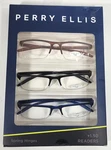 Perry Ellis Premium Reading Glasses For Men 3 Pack +1.50 Brown, Black, Blue. Fixed Price $19.99.