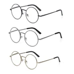 Metal Frame Round Reading Glasses With Spring Hinge (black, Silver And Gunmet.... Fixed Price $27.81.