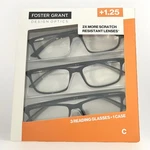 Design Optics By Foster Grant #666 Plastic Reading Glasses 3 Pk +1.25. Fixed Price $15.99.
