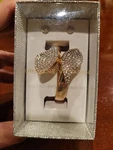 Women's Bracelet Earring Set Gold Crystal Gift Box Adrienne Vittadini Nib. Fixed Price $19.95.