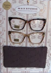 Max Studio 2-PACK Square Premium Reading Glasses & Reader Eyelet Case New. Fixed Price $33.99.
