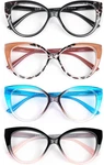 4PC Cat Eye Reading Glasses For Women,blue Light Flexible Spring Hinges.anti-gla. Fixed Price $22.12.
