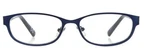 Foster Grant Isa Nvy Cateye Reading Glasses +1.25 Blue Designer Arms W/case New. Fixed Price $18.99.