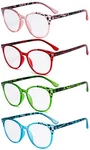 Eyekepper 4 Pack Reading Glasses Oversize Round Readers Colorful Frame For Women. Fixed Price $15.99.