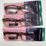 "3 Pair" Foster Grant Monroe + 1.75 Pink Women's Reading Glasses Readers. Fixed Price $23.70.