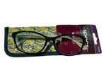 Reading Glasses New Simply Specs Green Leaf Foster Grant Frames Case +1.25. Fixed Price $8.99.