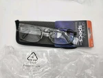 Foster Grant Simply Specs Reading Glasses Half Rim Wire + 2.50 Case New. Fixed Price $8.99.