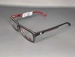 Ironman IM301 Black Red Rectangular Eyeglasses Frame 54/16/140. Fixed Price $39.95.