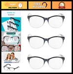 Auto Focus Blue Light Blocking Reading Glasses Anti-glare Vision, 0.5-2.5X, 3-. Fixed Price $36.99.