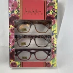 Nicole Miller Multicolored 3 Pack Reading Glasses +2.50 Nib. Fixed Price $30.00.