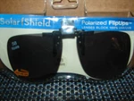 Solar Shield Flip-up Polarized Sunglasses 58 Square Block Uva Foster Grant. Fixed Price $7.79.