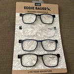 Eddie Bauer Men's Reading Essentials Designer Glasses +3.00 Multi Color Set Of 4. Fixed Price $34.99.