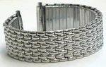 18-22MM Speidel Stainless Steel Silver Tone Twist-o-flex Stretch Watch Band...... Fixed Price $25.00.