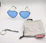 Breaksu: Women's Eyewear Collection Breaksun Light Blue Heart Shaped Glasses. Fixed Price $13.47.