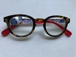 New Red White Blue Tortoise Round Peepers Light Filtering Readers +1.50. Fixed Price $19.99.