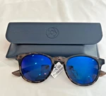 Joy Bifocal Sunglass Readers, Blue Reflective Lens W/green Tint, 2.50+, Brown. Fixed Price $18.50.