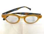 Eyebobs Glasses Frame,'tv Party', Amber With Blue & Yellow Camo Pattern Arms. Fixed Price $24.95.
