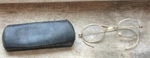 Wire Rim Glasses Gold Holmes Brothers Hennessey Oklahoma Leather Case Cowboy. Fixed Price $165.00.