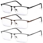 3 Pack Blue Light Blocking Reading Glasses For Men, Stylish Half Frame Metal .... Fixed Price $15.05.