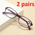2 Pairs Oval Frame Reading Glasses Lightweight Classic Readers For Women Ladies. Fixed Price $13.27.