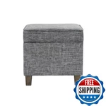 Homepop Classic Square Storage Ottoman Lift Off Lid For Living. Fixed Price $138.24.