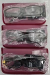 3-PAIRS Fashion Reading Glasses +3.00 Magnolia Wine D106-25 K With Case. Fixed Price $10.88.