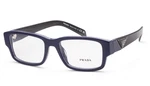 New Prada Eyeglasses Vpr 07Z 18D-1O1 55-19 140 Large Blue Marble & Black Frames. Fixed Price $489.99.