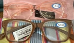 Studio By Icu Reading Glasses +2.50 Set Of Pink Brown Frames New W/ Cases. Fixed Price $14.99.