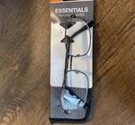 Essentials By Foster Grant Reading Glasses Jacobson Gray W/case Readers. Fixed Price $12.00.