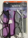 Fgx Simply Specs 2-PACK Reading Glasses W/ Case Purple & Clear Frames +2.50 New. Fixed Price $14.99.