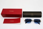 Cartier CT0550S 002 Sunglasses Rectangle Shape 56-18-140 Gold/blue. Fixed Price $1099.99.