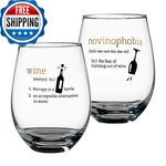 Lillian Rose Stemless Wine Definitions Glasses - Set Of 2, 18 Oz. Fixed Price $39.59.