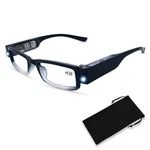 Duanmei Reading Glasses With Light Magnifying +4.0, Black. Fixed Price $17.99.