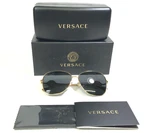 Versace Sunglasses MOD.2256 1002/87 Polished Gold Oversized Cat Eye Gray Lenses. Fixed Price $114.99.