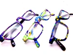 3 Lady / Girl Reading Glasses Compact Retro Colorful Frames Readers Power +1.0. Fixed Price $27.00.