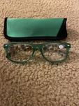 Reader, Glasses, Green Frame & Cheetah Print + 2.50. Fixed Price $9.50.