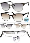 Cat Eye Metal Frame Light Tinted Bifocal Sunglasses Reader Spring Hinges. Fixed Price $13.99.