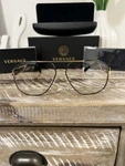 Versace 1287 1443 Aviator Eyeglasses Gold Black Metal Full Rim Designer Frames. Fixed Price $148.00.