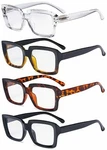 Eyekepper Reading 4 Pack Women Readers Oversize Square Eyeglasses Retro. Fixed Price $20.99.