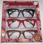 New Margaret Josephs 3 Pair Reading Glasses Black/red/taupe Readers +2.00. Fixed Price $27.99.