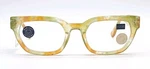 Peepers 06FBAA Green/orange Tortoise Rectangle +0.00 Eyeglasses. Fixed Price $23.50.
